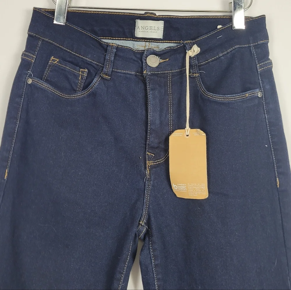 Angels Forever Young Ever Luxe Deep Cuff Straight Ankle Jeans Size 6/ 28 - Picture 10 of 15